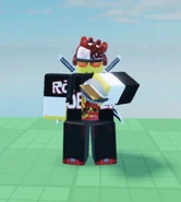 Ditto, eating a Ghostburger.