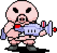 Masked Kid's minion's reference from Mother 3, known as a Pigmask.