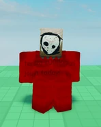 c00lkidd's Jason cosplay in-game, seen from the front.