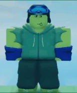 FUDZ eating a Ghostburger.