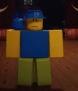 Noob Cosplay with a shoulder accessory.