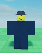 Mafioso in-game, seen from the front.
