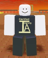 Combat Dummy in-game, seen from the front.