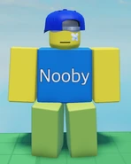Nooby Noob in-game, seen from the front.