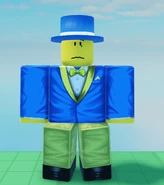 Fancy Noob in-game, seen from the front.