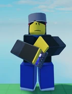 Aubree using a Bloxy Cola.