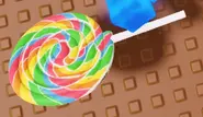 The lollipop bluudud uses when hitting a survivor with Walkspeed Override, the same one that the Whimsical skin uses. (screenshot from previous model, but the same lolipop is used.)