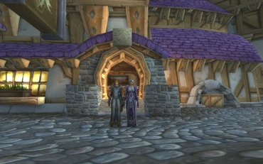 Anouska und Andorella vor dem Arkanen Institut