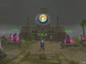 , Hand von Rastakhan, bei der Reinigung von  Herz am Altar von .
