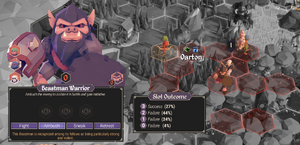 The Overworld battlefield combat range overlay.