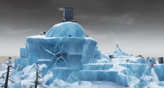 Aftermath in Polar Peak, with a massive crack on the main iceberg