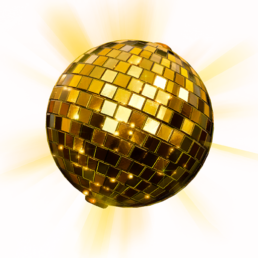 Golden disco ball