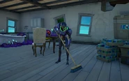 Lonely Trespasser doing the Clean Sweep emote.
