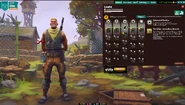 Conceptual sketch of the Heroes menu tab featuring Jonesy.