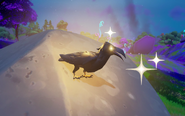 A crow carrying a Legendary Weapon.