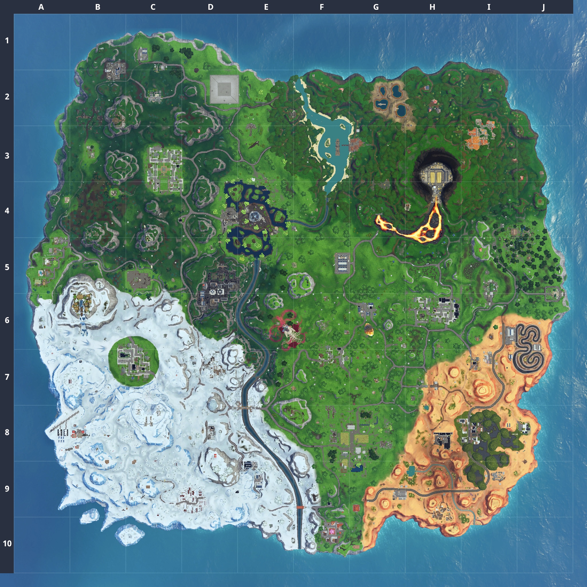 chapter 1 season 2 fortnite map