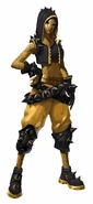 Concept Art for Guardian Amara's "Goldenbane Scales" style, from an Epic Games survey