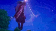 Shogun X absorbing the spirit energy of the island