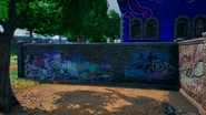 Wall outside Tattoo Parlor, depicting Toona Fish