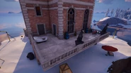 Balcony with Kado Thorne's dog statues (Before Update v28.10)