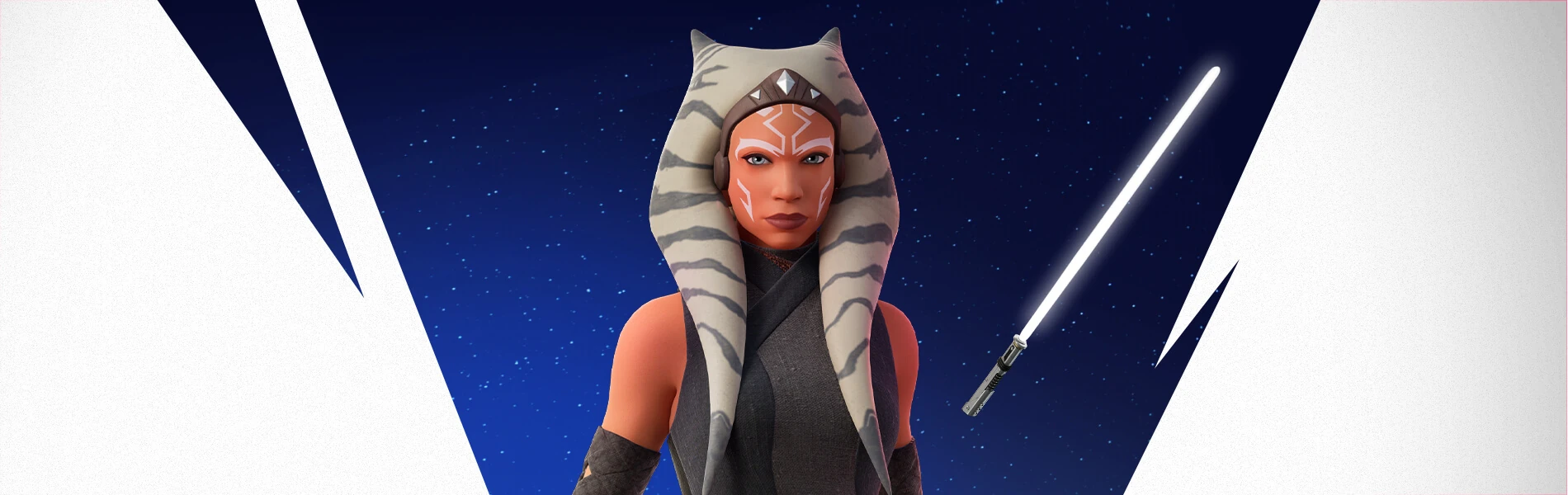 Ahsoka Tano and Jedi Training Lightsaber - Promo - Fortnite