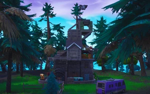 Pirate Camp located west of Pleasant Park