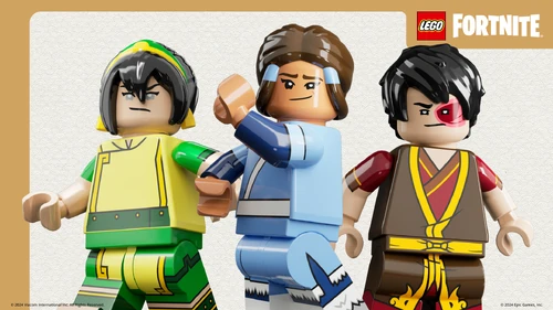 Toph Beifong, Zuko, and Katara - Promo - LEGO Fortnite