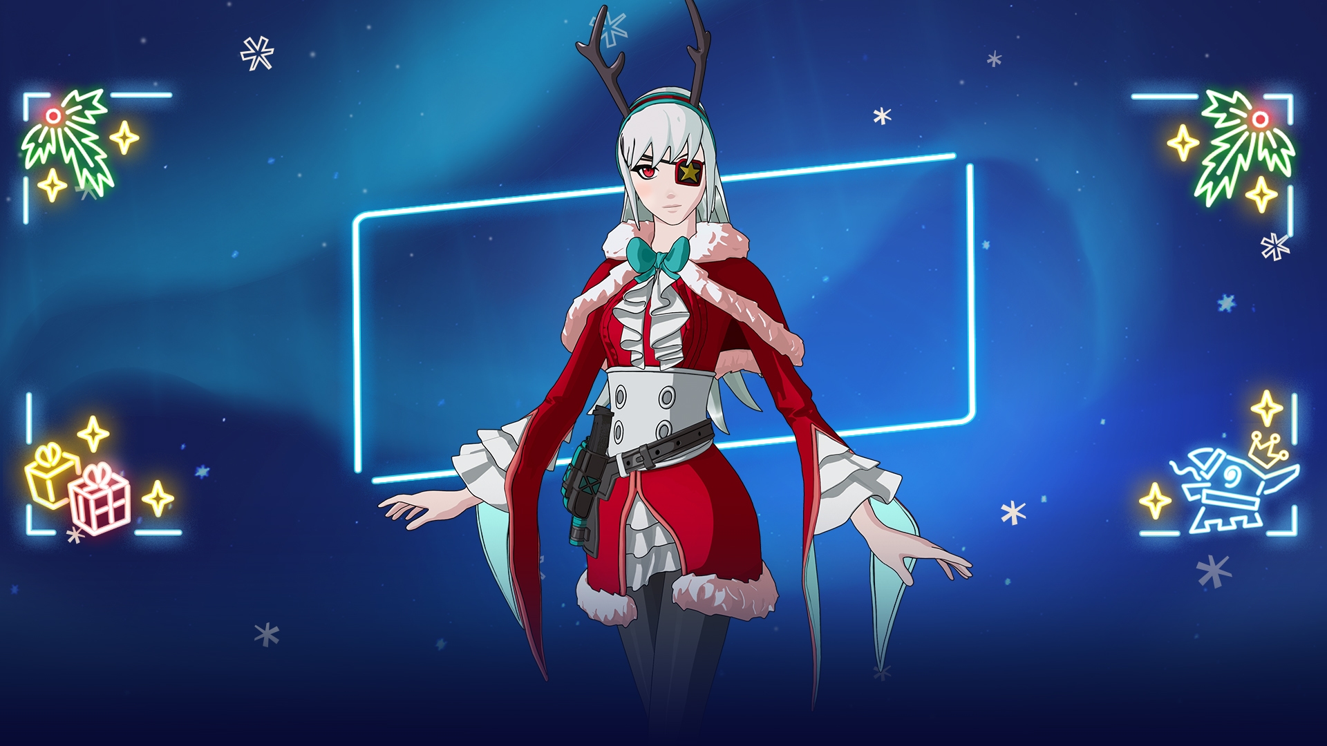 Premium Photo | Cute anime monster wearing a christmas costume generative ai