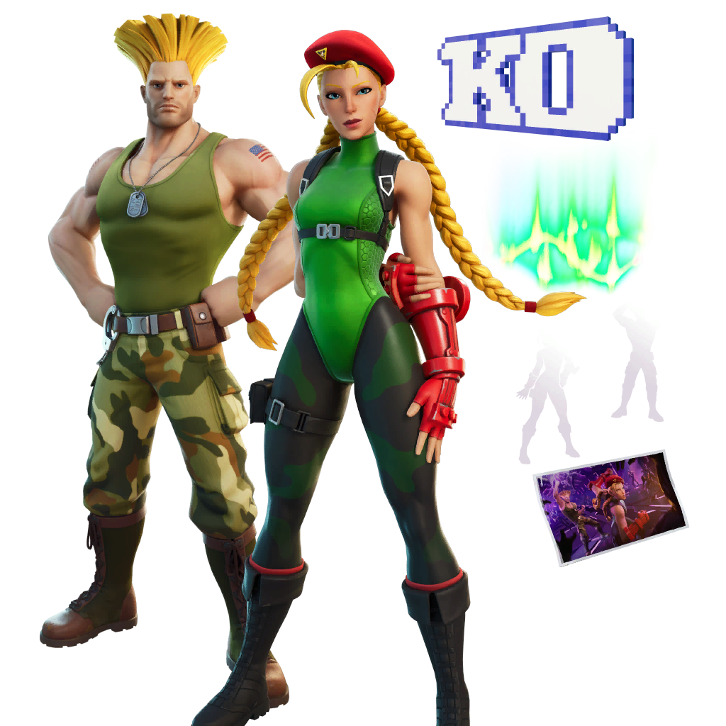Fortnite Cammy and Guile from Street Fighter Available Now! 
