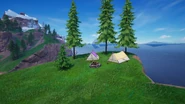 Campsite (Golden Coast - Boreal Forest - 2) - Unnamed Location - Fortnite.png (4.02 MB) Campsite (Near Latte Landing; Became part of snow biome in Update v40.00)