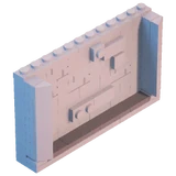 Castle Half Wall 04 - Framed - Building Part - LEGO Fortnite