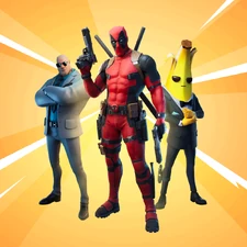 Promotional Chapter 2, Season 2 Battle Bundle Image Featuring Deadpool, Agent Peely and Brutus