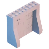Castle Half Wall 03 - Framed - Building Part - LEGO Fortnite