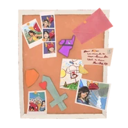 The prop on which the artworks could be found at The Shark and in Skye's Room