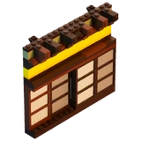 Shoji Wall 04 - Yellow Trim - Building Part - LEGO Fortnite