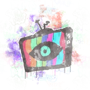 Graffiti art found at Rave Cave and appeared during Remix: The Prelude.