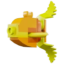 Orange Betta Fish - Fish - LEGO Fortnite Brick Life