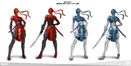 Concept Art for Synthesis' color variants by Ben Shafer
