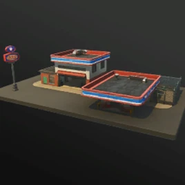 Gas Station B - Prefab - Fortnite