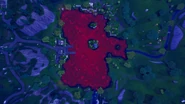 Top View (The Cube Sinking)