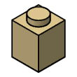 1x1 Yellow Lego Brick - LEGO Fortnite
