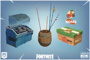 Concept Art for the Dumpster, Fishing Rod Barrel, and Fruit Box by High Voltage Software
