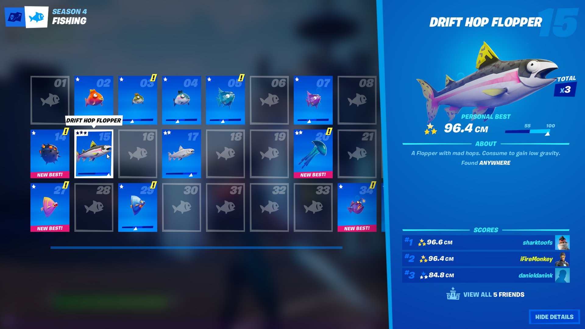 All fish in hot sale fortnite