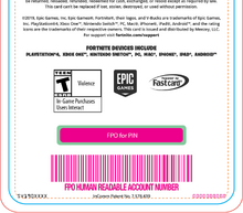 Fortnite vbuck best sale cards