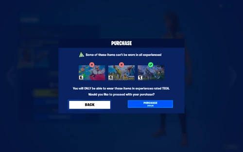 Cosmetic Purchase Ratings (2) - Fortnite