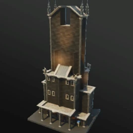 Dark Tilted Corporation Building - Prefab - Fortnite