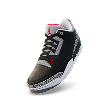 Jordan 3 black and gray sales