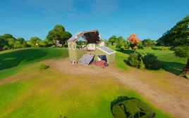 Destroyed Green House (Front) - Unnamed Location - Fortnite