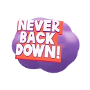 Never Back Down - Back Bling - Fortnite