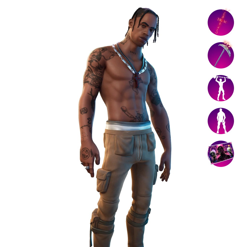 ゲームキャラクター Travis Scott x Fortnite Fornite x Travis Scott event broke player record - Fortnite